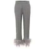 Prada Feather-trimmed Trousers