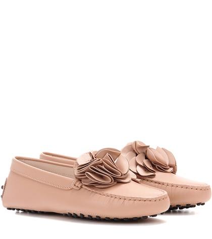 Jimmy Choo Embellished Leather Loafers