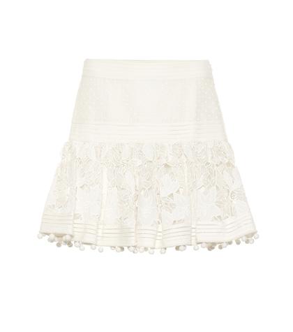 Zimmermann Corsage Cotton And Silk Miniskirt