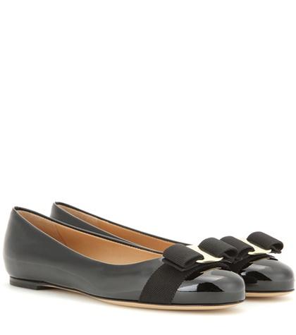 Oscar De La Renta Varina Patent Leather Ballerinas