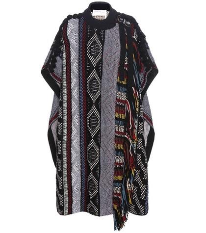 Chlo Wool, Mohair And Cashmere-blend Cape