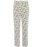 Prada Printed Silk Cropped Trousers