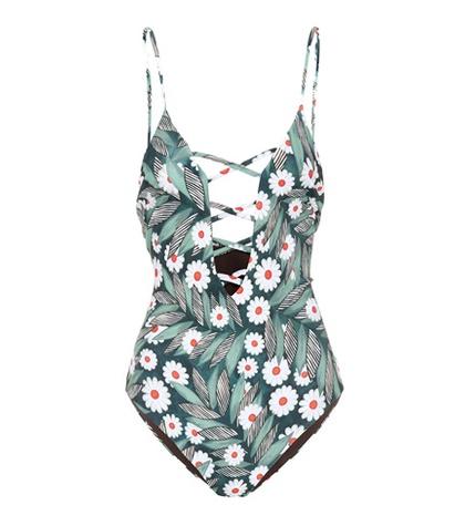 Mara Hoffman Criss Cross Printed Swimsuit