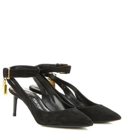 Tom Ford Padlock Suede Pumps