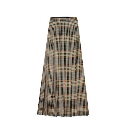 Gucci Tartan Wool Maxi Skirt