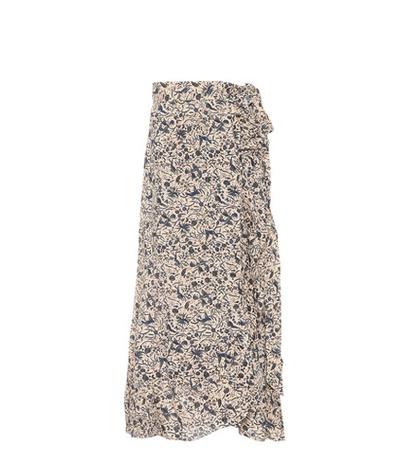 Golden Goose Deluxe Brand Alda Printed Linen Wrap Skirt