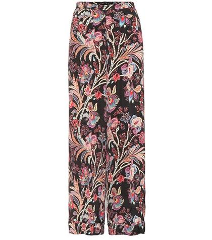 Chlo Printed Crêpe Trousers