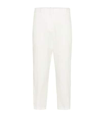 Jil Sander Cropped Cotton Twill Pants