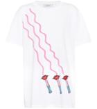 Valentino Lipstick Waves Cotton Jersey T-shirt