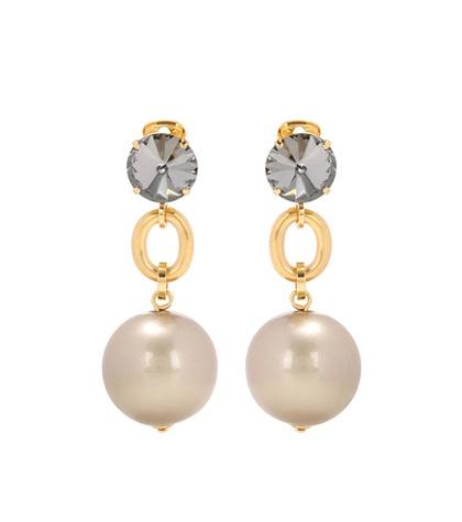 Marni Crystal-embellished Brass Earrings
