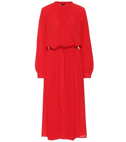 Joseph Nolan Silk Geogette Midi Dress