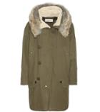 Saint Laurent Cotton Parka With Fur-lined Hood