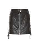 Mcq Alexander Mcqueen Embellished Leather Skirt