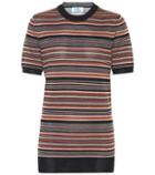 Miu Miu Striped Metallic Wool-blend Sweater
