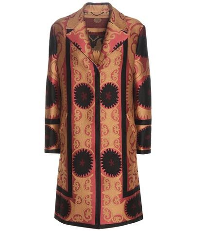 Roger Vivier Printed Wool-blend Jacquard Coat