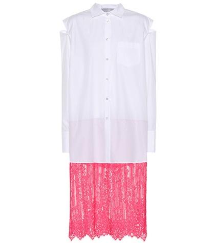 Valentino Cotton And Lace Dress