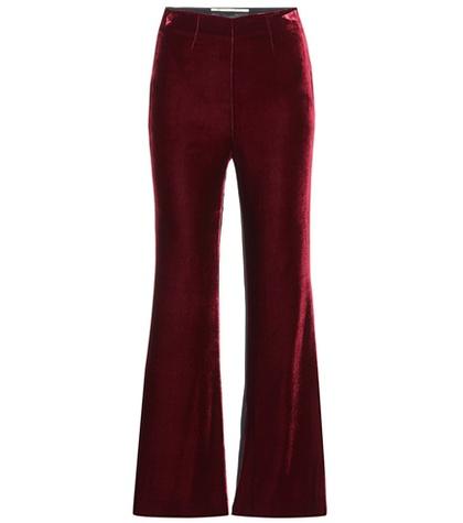 Roland Mouret Exclusive To Mytheresa.com – Connor Velvet And Crêpe Trousers