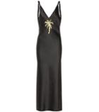 Attico Caroline Embellished Silk-satin Dress