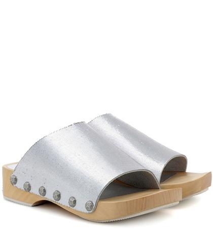 Opening Ceremony Nykola Metallic Leather Clogs