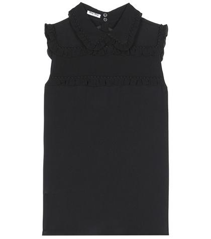 Miu Miu Ruffled Silk Blouse