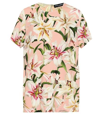 Dolce & Gabbana Floral Cady-crêpe Top