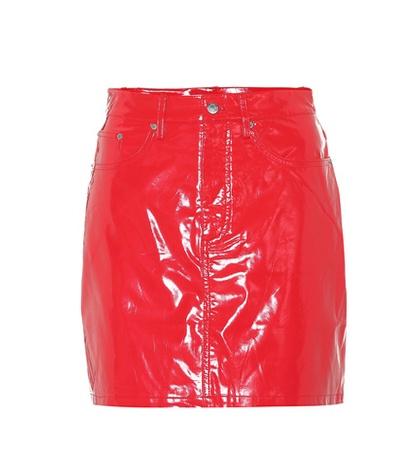 Isabel Marant Faux Patent Leather Miniskirt