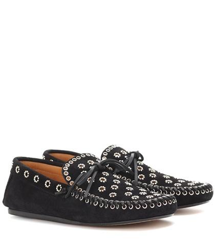 Isabel Marant Foccia Embellished Suede Loafers