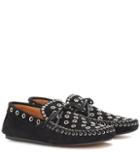 Isabel Marant Foccia Embellished Suede Loafers