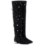 Roger Vivier Embellished Suede Over-the-knee Boots