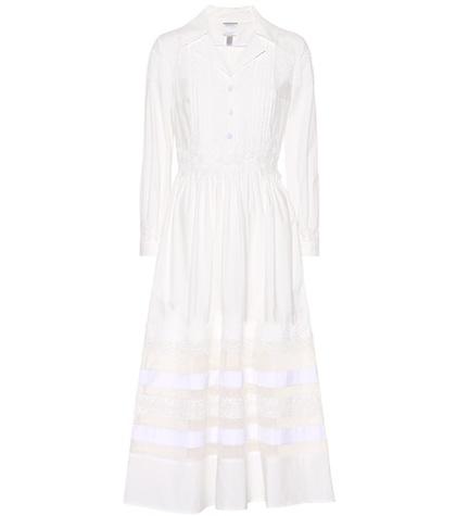 Huishan Zhang Lace-trimmed Cotton Dress