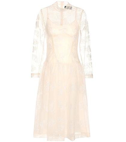 Vince Embroidered Tulle Dress