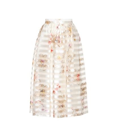 Fendi Printed Silk Skirt