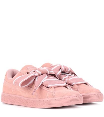 Valentino Heart Suede Sneakers