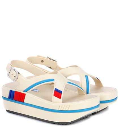 Prada Rubber Platform Sandals