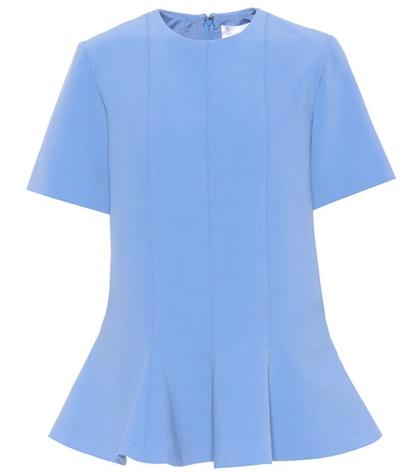 Victoria Victoria Beckham Wool-blend Peplum Top