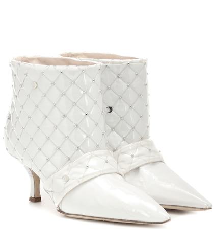 Unravel Embellished Pvc Ankle Boots