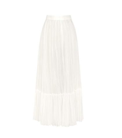 Valentino Pleated Cotton Skirt