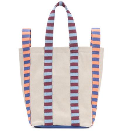 Marni Leather-trimmed Canvas Tote