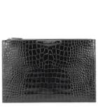 Givenchy Antigona Croc-effect Leather Clutch