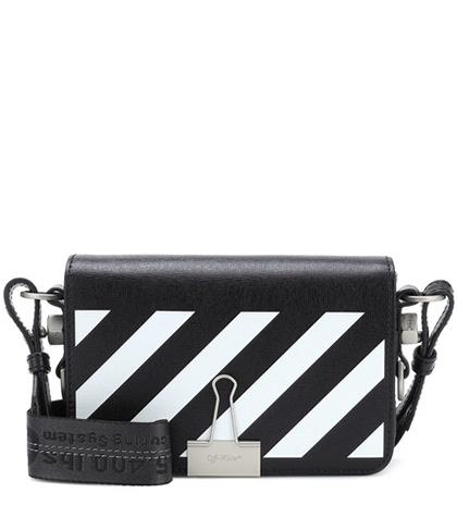 Off-white Mini Binder Clip Leather Shoulder Bag