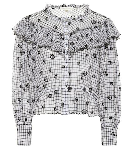 Balenciaga Susanne Printed Cotton Top