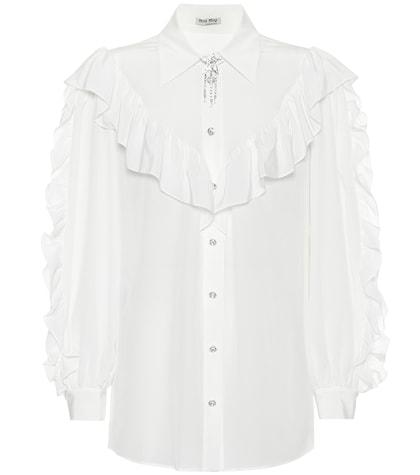 Miu Miu Embellished Silk Shirt