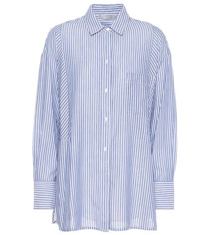 Vince Striped Cotton-blend Shirt