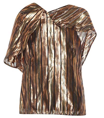 Peter Pilotto Metallic Silk-blend Top