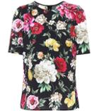 Roger Vivier Floral-printed Crêpe Top