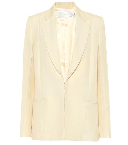 Victoria Victoria Beckham Slim Linen-blend Blazer