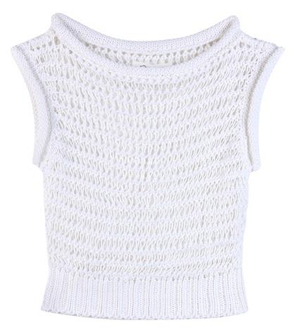 Maison Margiela Crochet-knit Cotton Top