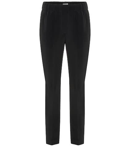 Prada Silk-blend Cropped Pants