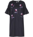 Kenzo Dandelion Embroidered And Smocked Wool Dress