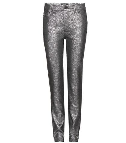 Isabel Marant Leta Metallic Cotton-blend Trousers